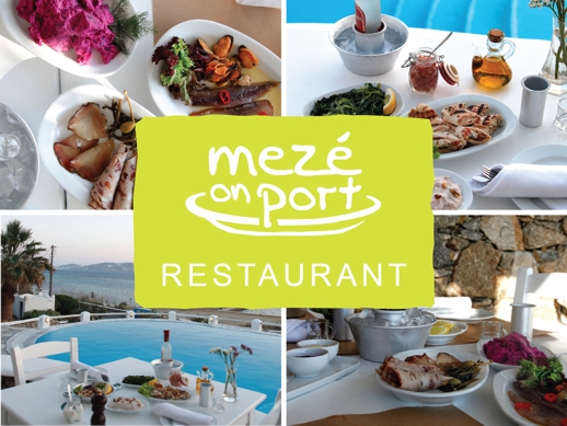 Meze on port restaurant  at Tourlos Mykonos
