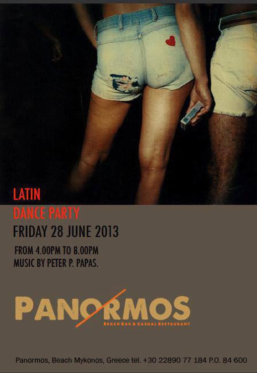 Panormos beach bar Latin Dance Party event