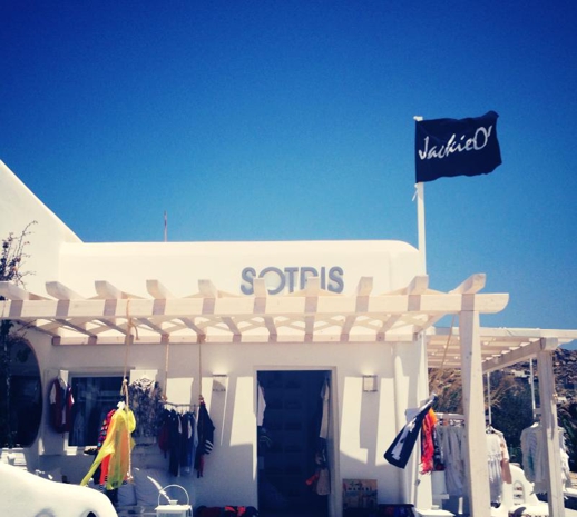 Sotris clothing shop Super Paradise beach Mykonos