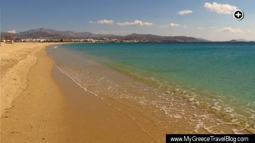 Agios Prokopios beach on Naxos is over 1 kilometer long