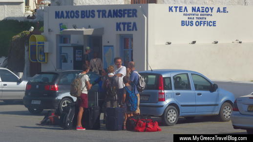 KTEL bus office in Naxos