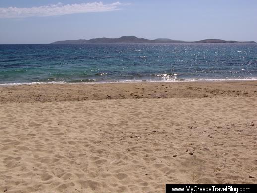 Agios Ioannis beach view of Delos island