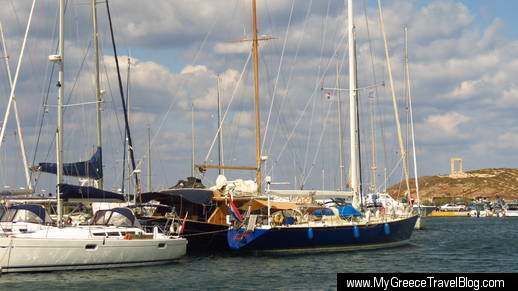 sailboats at Naxos