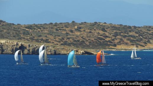sailboats in the Saronic Gulf