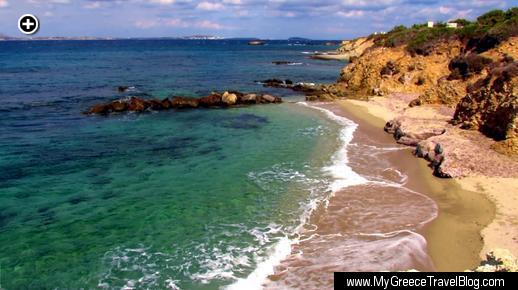 Naxos west coast beach