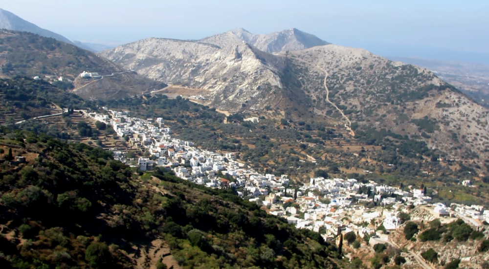 Filoti village on Naxos island