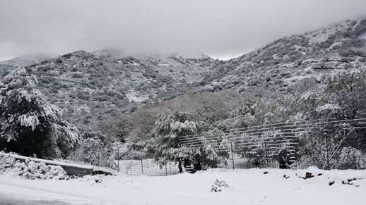 snow on Naxos