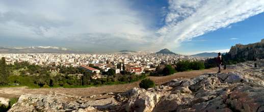 Athens Greece viewed from Mars Hill on Jan 3 2015 in a photo by Athens Walks Tour Company