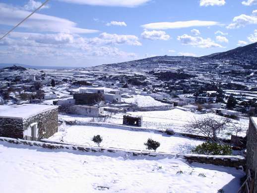 snow on Sifnos