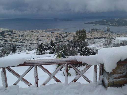snow on Syros