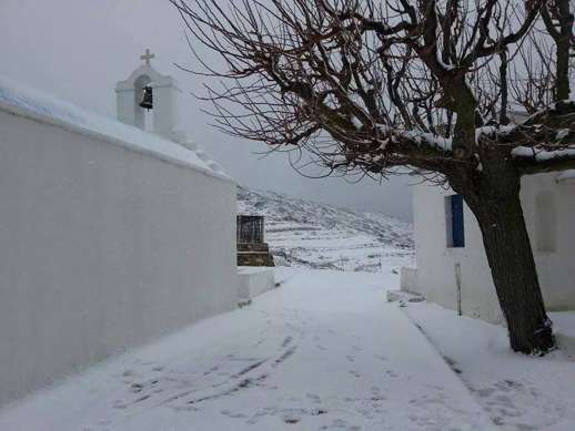 snow on Paros