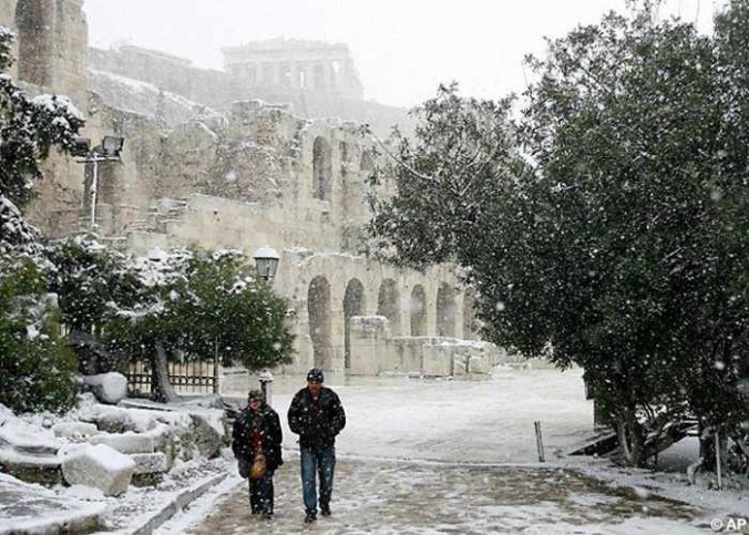 Acropolis and Odeon of Herodotus Atticus in Athens