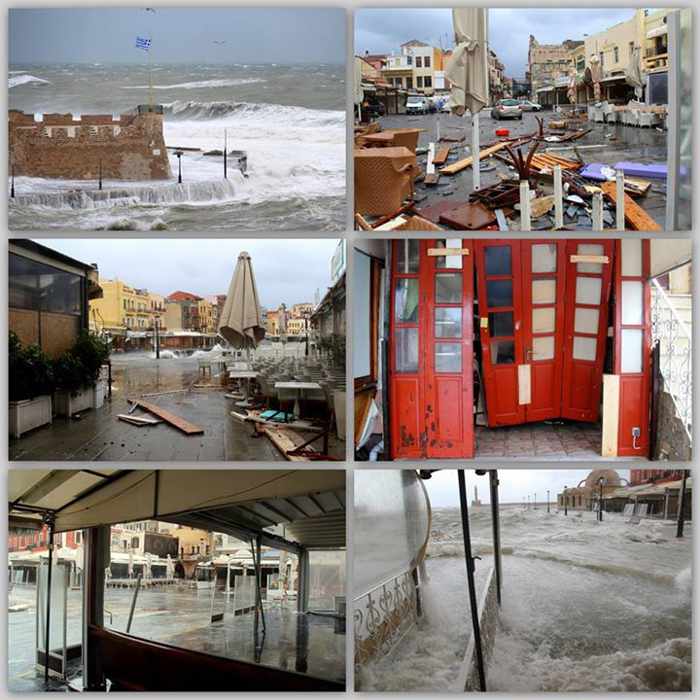 Chania Crete floodwater damage