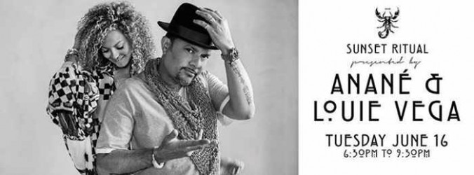 Anane and Louie Vega appearing at Scorpios beach club Mykonos June 16 2015