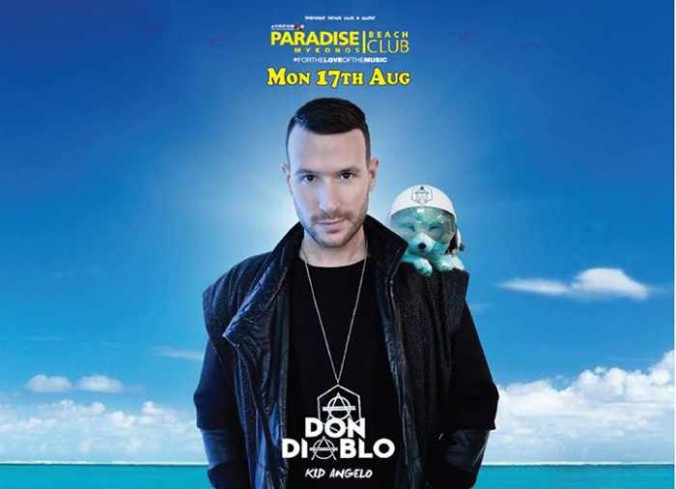 Don Diablo at Paradise beach club Mykonos