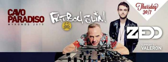 Fat Boy Slim appearing with Zedd at Cavo Paradiso