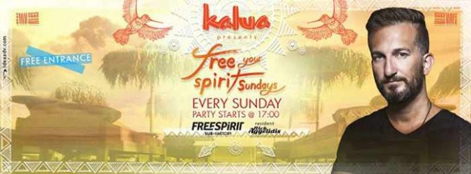 Kalua restaurant and bar Mykonos Freespirit Sunday parties