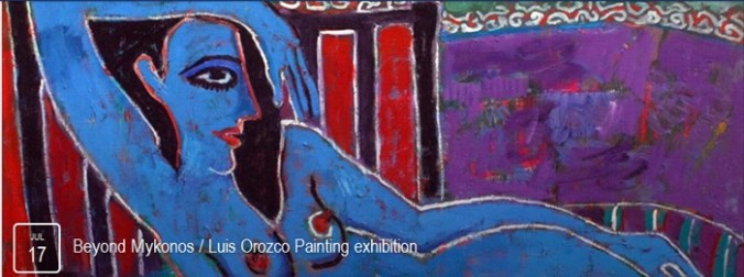 Luis Orozco painting exhibition Mykonos 2015