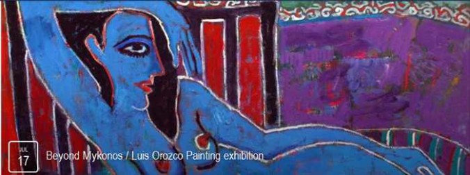 Luis Orozco painting exhibition Mykonos 2015