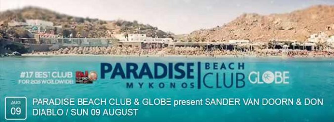 Sander van Doorn and Don Diablo at Paradise beach club Mykonos