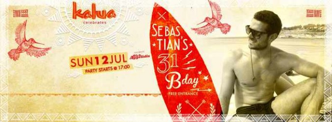 Sebastian's birthday bash at Kalua beach bar