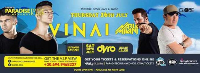 Vinai at Paradise beach club Mykonos