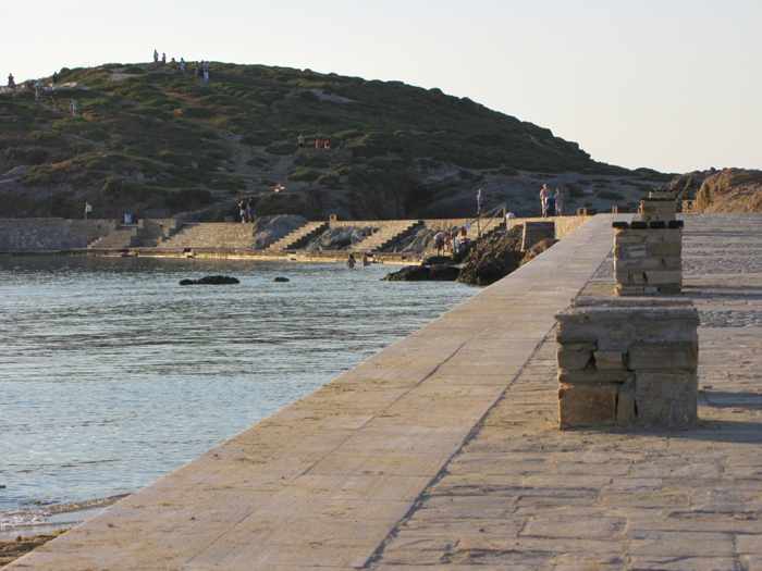 Swimming area near the Portara on Naxos 