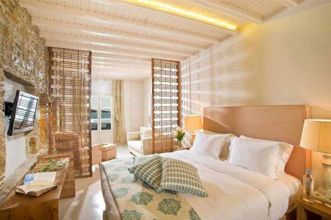 Interior view of the Family Suite at the Petinos Beach Hotel Mykonos