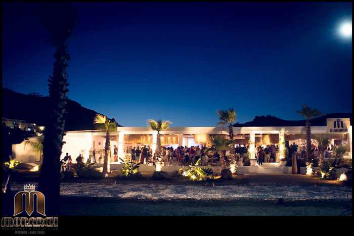 Monarch Restaurant Beach Club at Kalo Livadi beach photo from the Monarch Facebook page