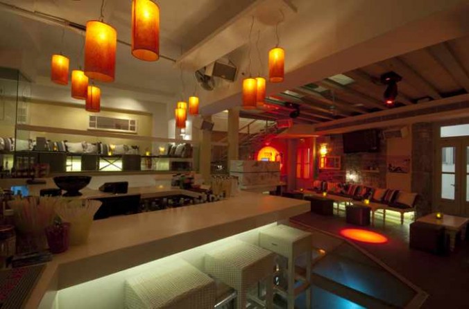 Semeli Bar Mykonos website photo of interior prior to 2015 renovations