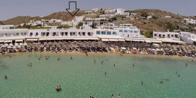 The George Hotel Mykonos image showing hotel location at Platis Gialos