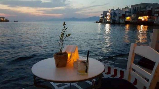 Views from Breeze Cocktail Bar at Little Venice Mykonos