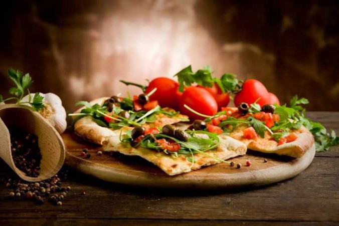 pizzat at Eat Italiano Mykonos in the Food Mall Mykonos