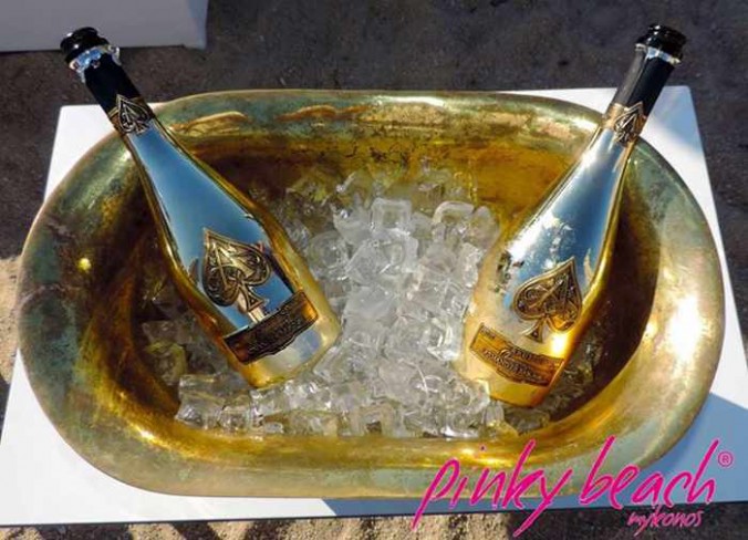 Armand de Brignac champagne photo 02 from the Pinky Beach Mykonos Facebook page
