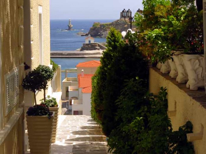 a lane in Andros Town