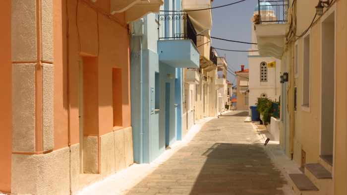 a street in Andros Town 