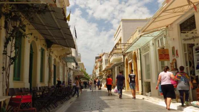 the main street in Andros Town