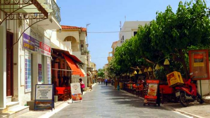 the main street of Andros Town