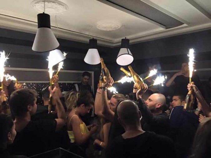 champagne bombs at Toy Room Mykonos nightclub from its Facebook page