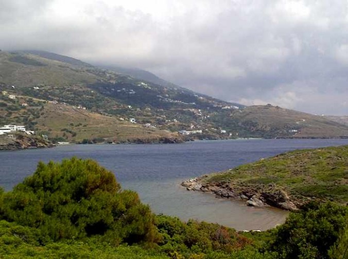 stormclouds approaching Batsi on Andros