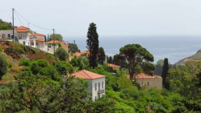 Stenies village on Andros