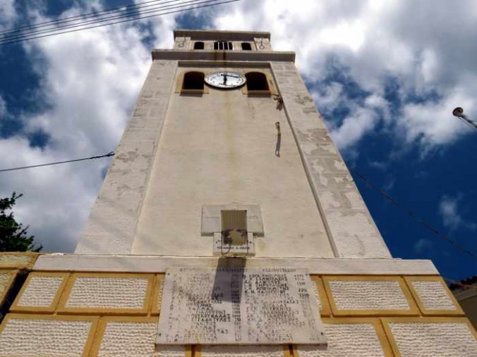 a church belltower in Stenies