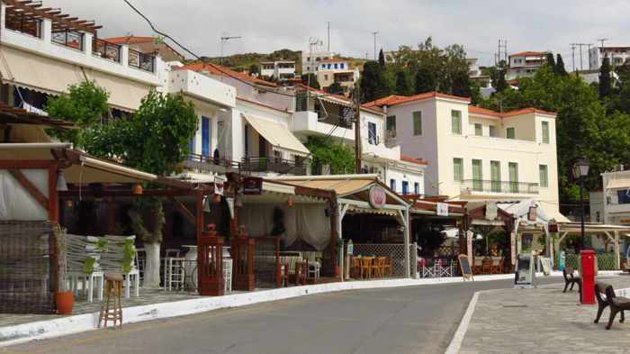 Batsi village Andros