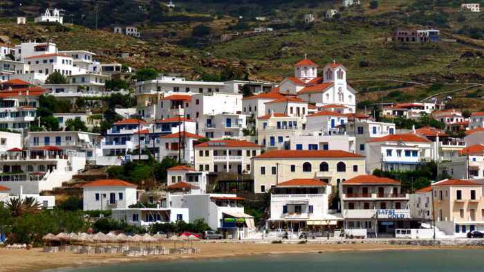 Batsi village on Andros 