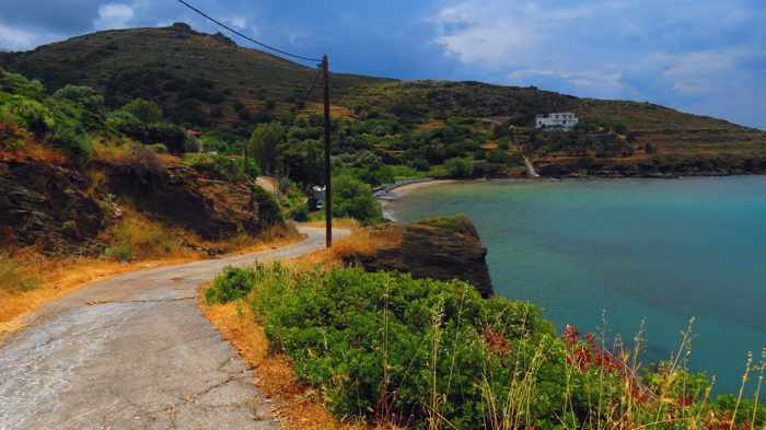 Agia Marina beach on Andros