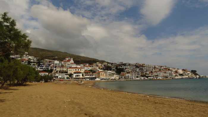 Batsi beach on Andros
