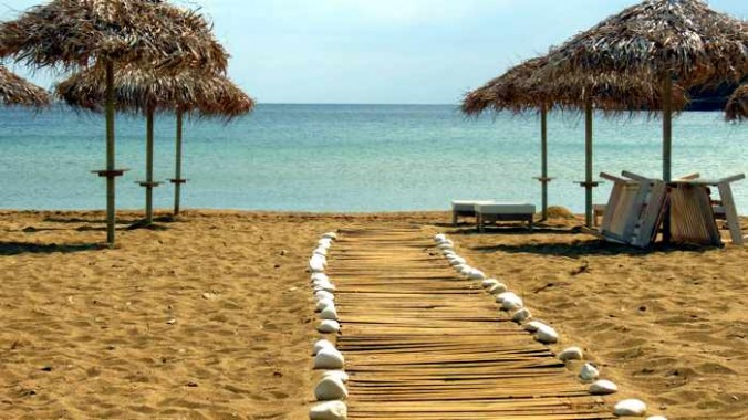 Batsi beach on Andros