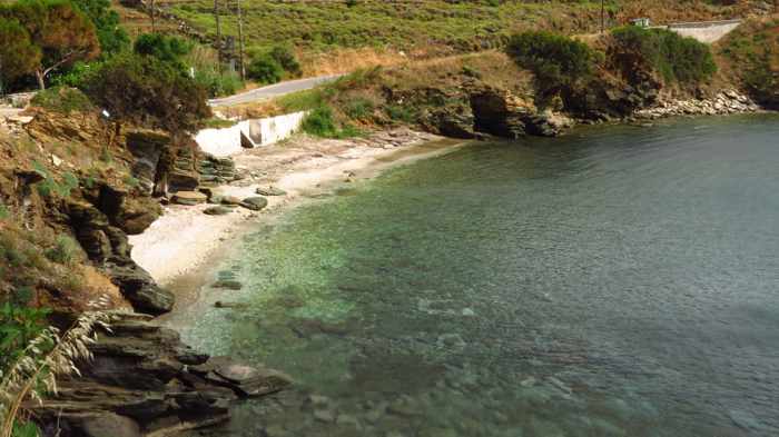 Stivari beach on Andros