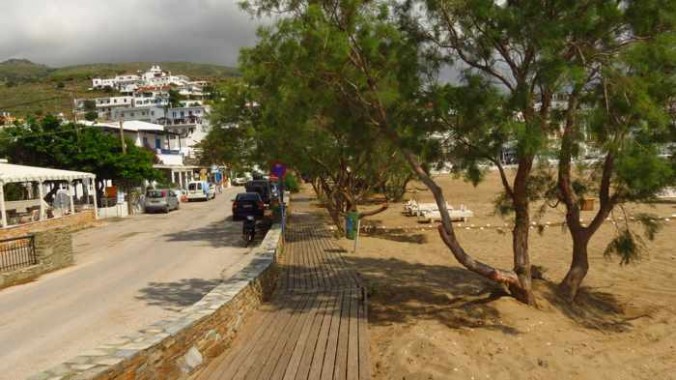 boardwalk on Batsi beach