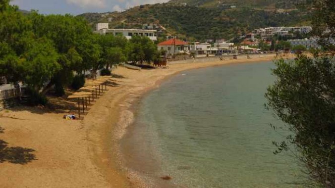 the beach at Batsi village